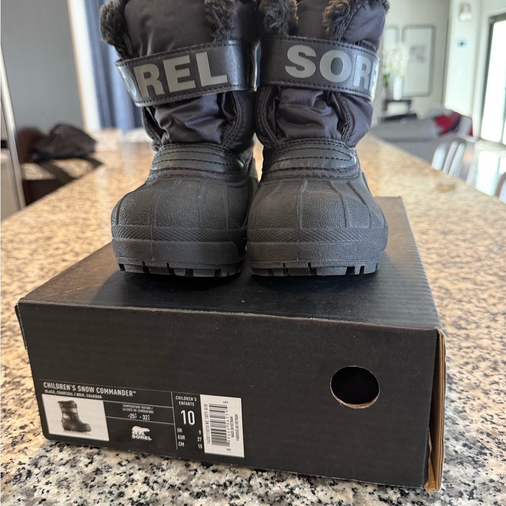 Sorel kids Snow Commander Boot in Black